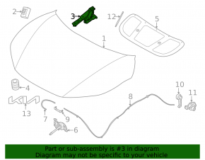 Left hood hinge for Kia EV6 22-24