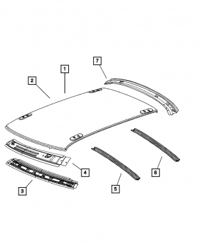 Roof metal Chrysler 300 11-14 without sunroof