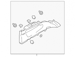 Left rear pillar trim for Mitsubishi Outlander 18-22 PHEV, black, for electric door