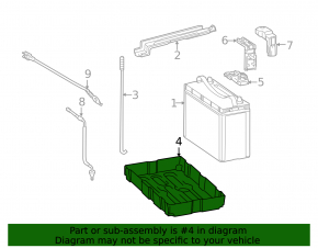 Battery tray Lexus CT200h 11-17