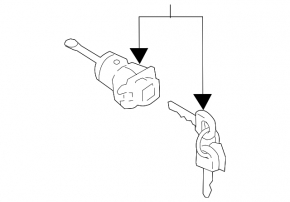 Front left lock cylinder Hyundai Sonata 11-15