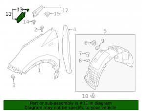 Front left inner fender lining for Kia Sportage 17-22 front