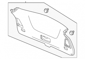 Lower Trunk Door Trim Acura MDX 14-20 Black