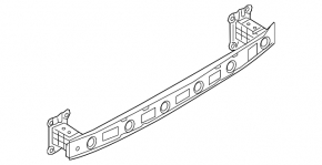 Rear bumper reinforcement Audi A3 8V 15-20 4d