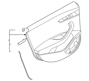 Door trim card front left Audi A5 F5 17-19 5D leather black Bang and Olufsen
