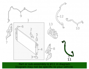 Nissan Altima 13-18 air conditioning condenser-compressor hose