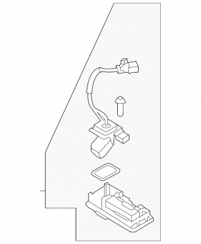 Rear view camera with button and trunk release handle for Kia Sportage 23-26 (360°)