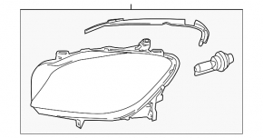 Headlight front left complete Mercedes GLS-class X166 13-16 BI-XENON adaptive, for night vision