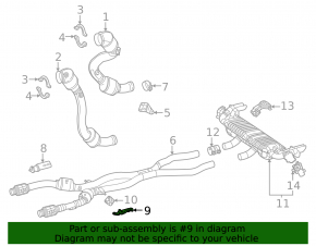 Exhaust pipe bracket rear Mercedes W167 GLE 350 450 20-23 with rubber