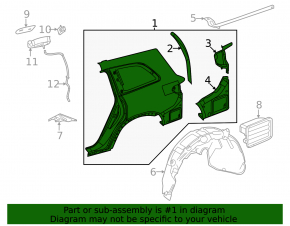 Quarter wing rear left Mercedes X167 GLS 450 580 20-26