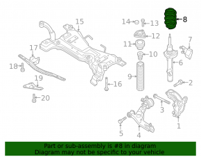 Front left spring Mazda3 MPS 09-13
