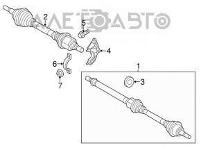 Front left half-shaft drive Ford Focus mk3 15-18 rest, 1.0T 6MKPP