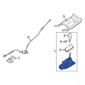 Gearbox shifter Ford Explorer 16-17 rest