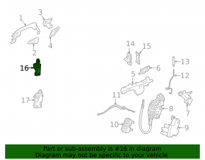 Upper front left door hinge for Mercedes CLA 14-19