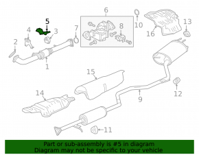 Bracket for the inlet pipe Honda Accord 16-17 rest hybrid