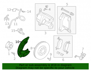 Front left brake disc cover Volkswagen ID.4 21-25 AWD