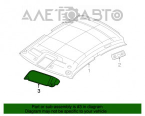 Visor right Chrysler 300 11-13 black
