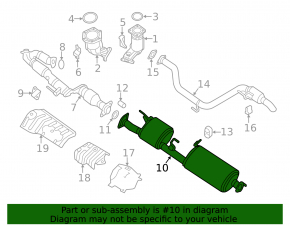Nissan Pathfinder 13-20 mid-section exhaust manifold