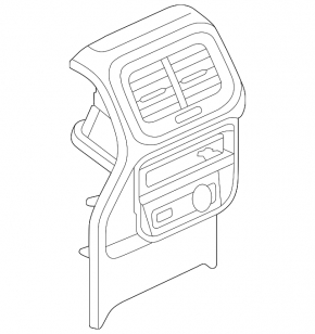 Center console trim with deflector VW Taos 22-25
