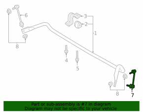 Rear left stabilizer link Volvo S60 19-25