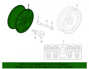 Wheel disk R15 Mini Cooper F56 3d 14-19 broken