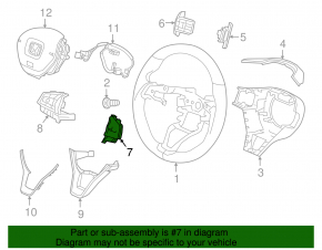 Right steering wheel controls for Honda Accord 2021-22 cruise control under projection