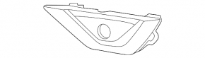 Front bumper plug right VW Atlas 18-20 without parking sensors, R-Line
