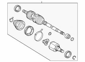 Front left axle shaft for Toyota Prius 30 10-15