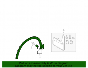 Front left fender arch trim for Audi Q7 2020-2026