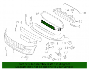 Lower grille front bumper Mini Cooper F56 3d 14-21 prerest