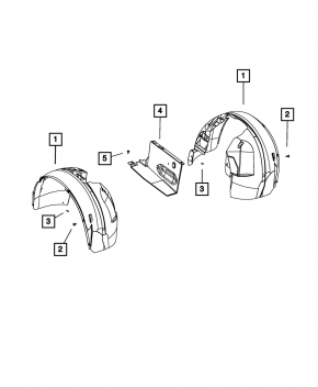 Front right fender liner Dodge Grand Caravan 11-20