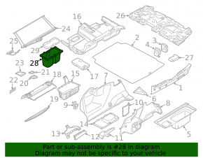 Trunk tray right BMW 5 F10 11-16 type 2