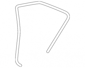 Rear right door seal, black, Toyota Camry v40