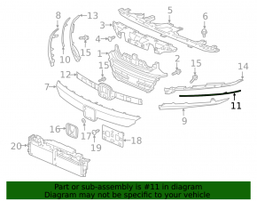 Left eyelash seal Honda Accord 18-20