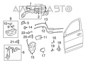 Front Left Door Lock Acura MDX 07-13