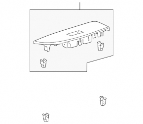 Front right window lift control trim for Lexus RX300 RX330 RX350 RX400h 04-08, gray, scratches