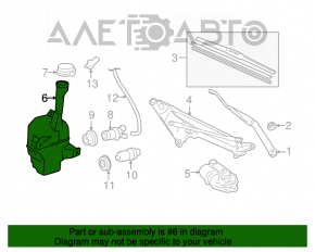 Toyota Camry v40 Windscreen Washer Reservoir
