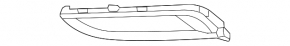 Left fog light frame Kia Forte 4d 14-16 prerest