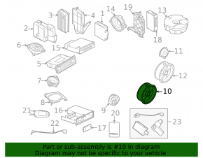 Front left door speaker Audi Q5 8R 09-17 Bang and Olufsen