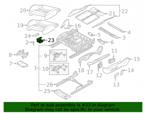 Front left driver's seat runner cover for Audi A6 C8 19-25 black