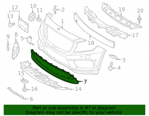 Front bumper trim Mercedes GLA 17-