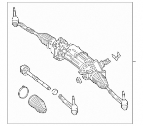 Steering rack Mercedes C-class W205 300/400 15-21 electric, AWD