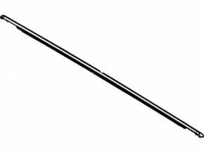 Molding door-glass central rear left Ford Fiesta 11-19 matte