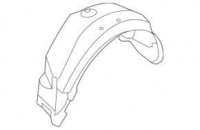 Rear right mudguard Ford Explorer 11-15 prerest