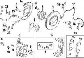 Front right caliper bracket for Nissan Ariya 23-25 Extended range