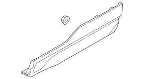 Door trim lower rear right Ford Edge 15-24 Sport, ST, ST-Line