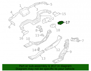 Mazda 6 18-21 black center right front panel air vent deflector