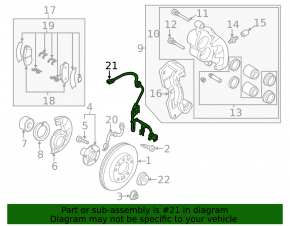 Front right ABS sensor for Mazda CX-7 06-12