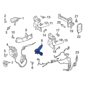 Front Left Door Lock Ford Mustang Mach-E 21-23 Without E-Latch