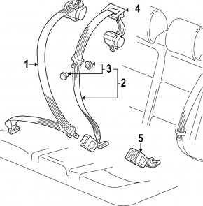 Seat belt 2 row rear right Volkswagen ID.4 21-23 black